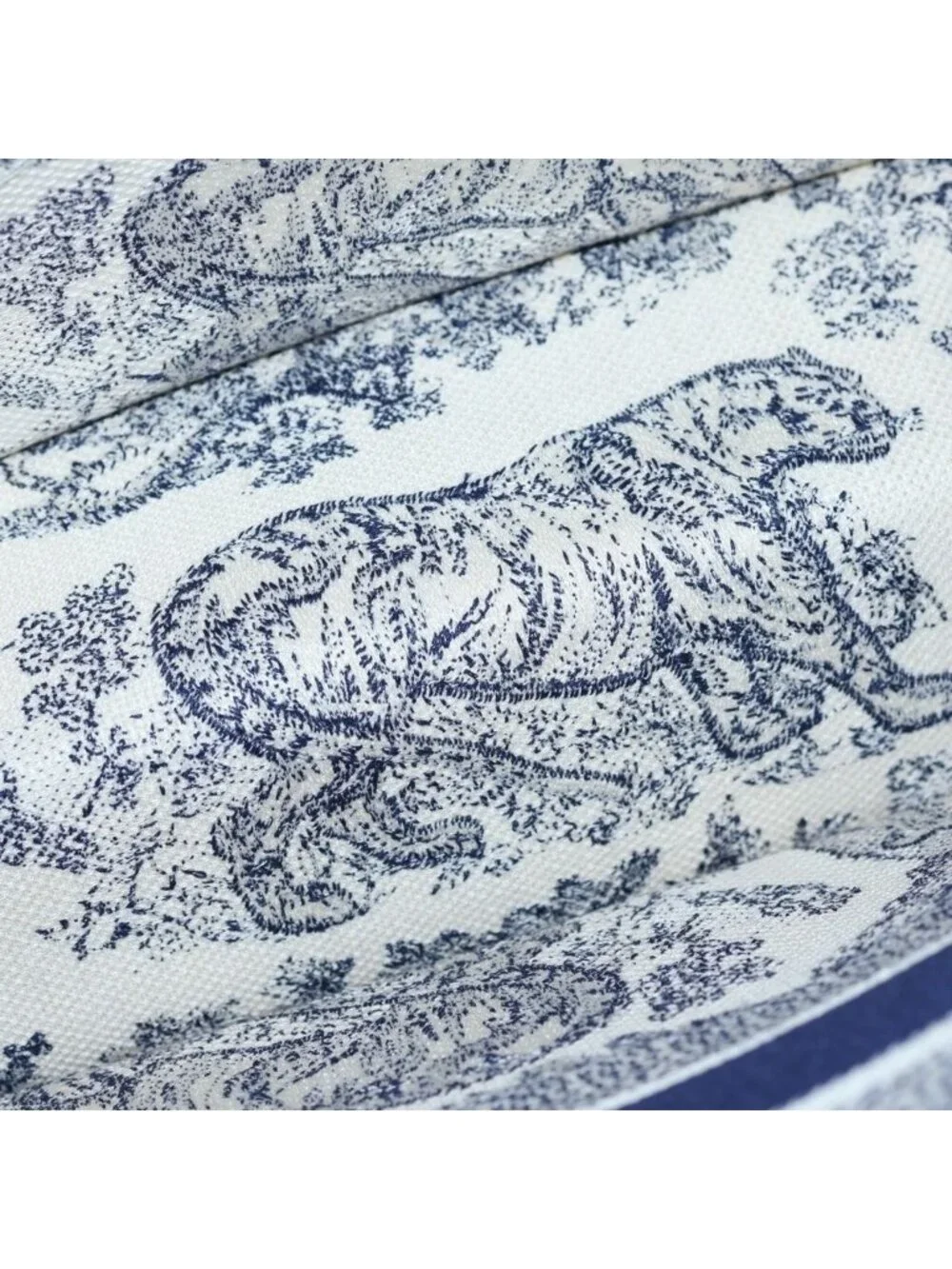 Dior Book Tote Toile de Jouy Handbag Navy Ivory Canvas